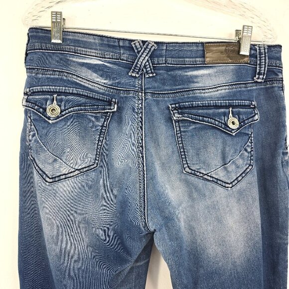 Hydraulic Nolita Microboot Flap POckets LOw Rise Y2K 90s Denim Jeans - Picture 4 of 8